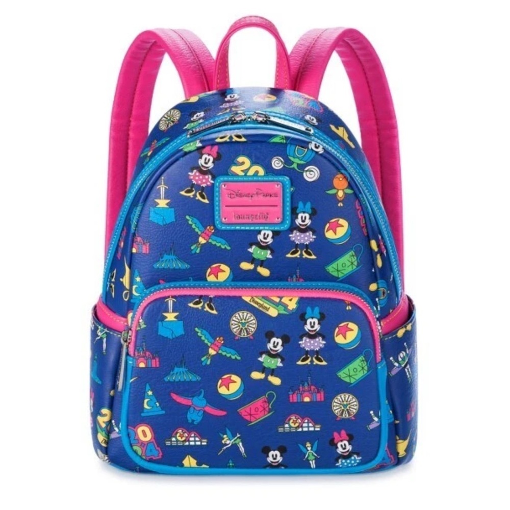 2024 Disney Parks Loungefly Dated Figment Orange Bird Mickey Epcot Mini Backpack